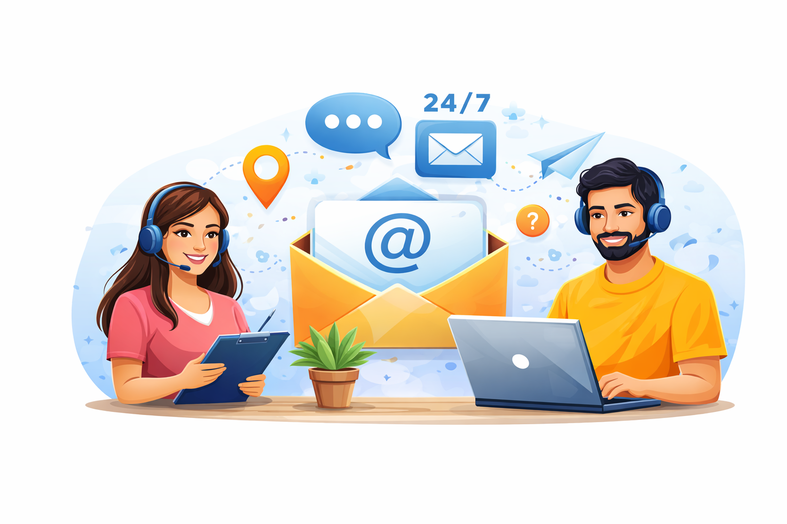 Contact Zenzdeal support team illustration