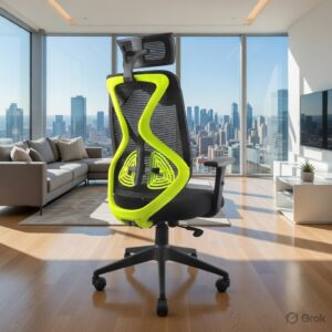 ASTRIDE Ergofit Ergonomic Office Chair for Home & Office (Grey-White, 3-Year Warranty)