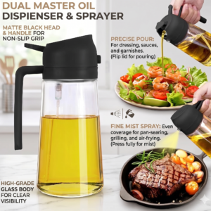 glass oil sprayer bottle for healthy cooking