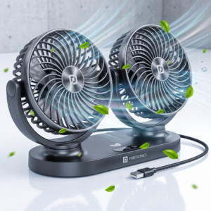 Portronics TwinCool USB Fan dual head cooling fan
