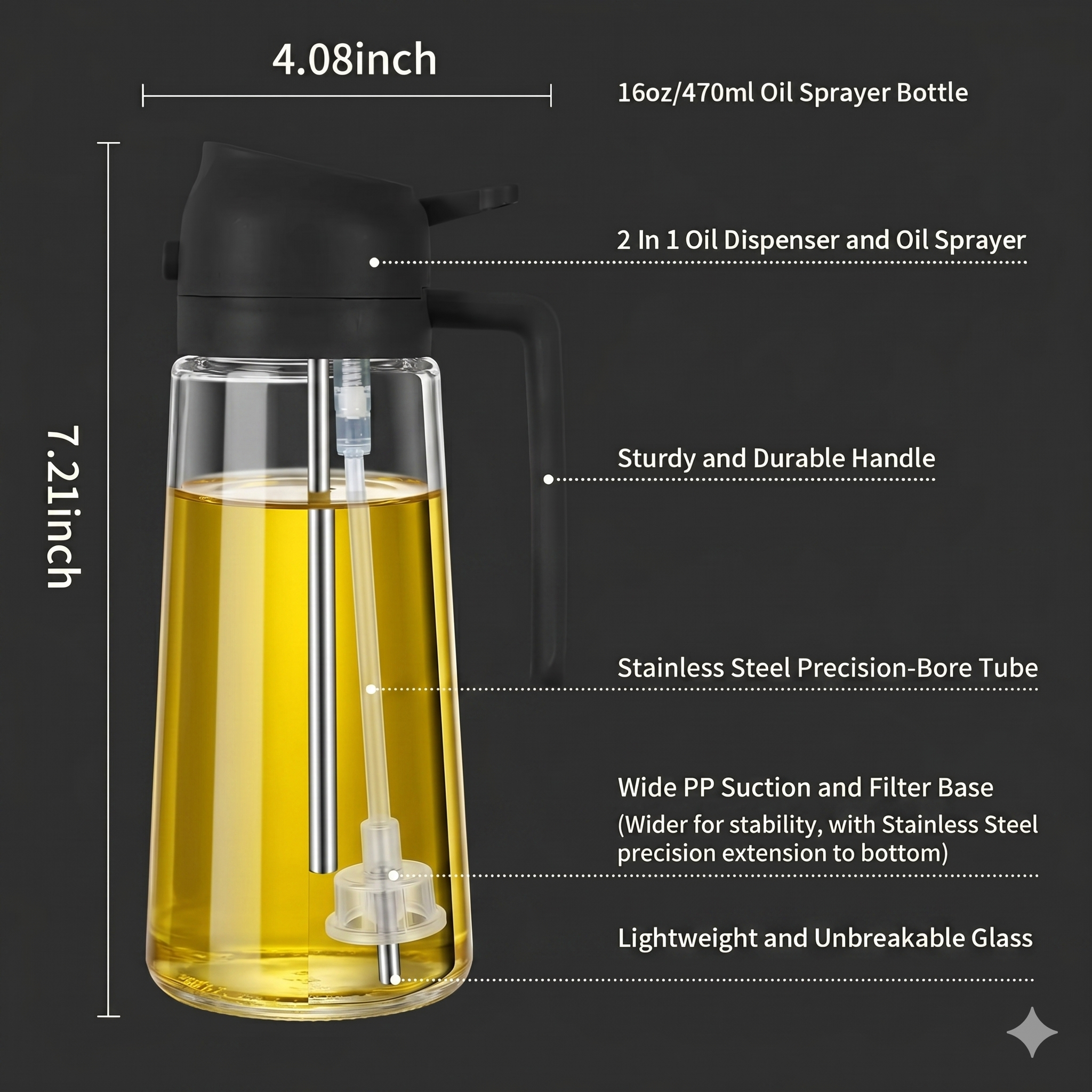 Healthy Cooking Oil Spray Bottle