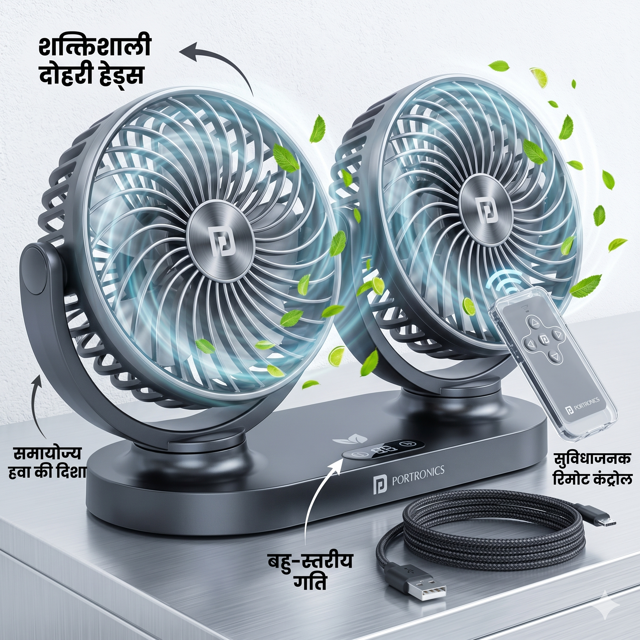 Portronics TwinCool fan for office and travel