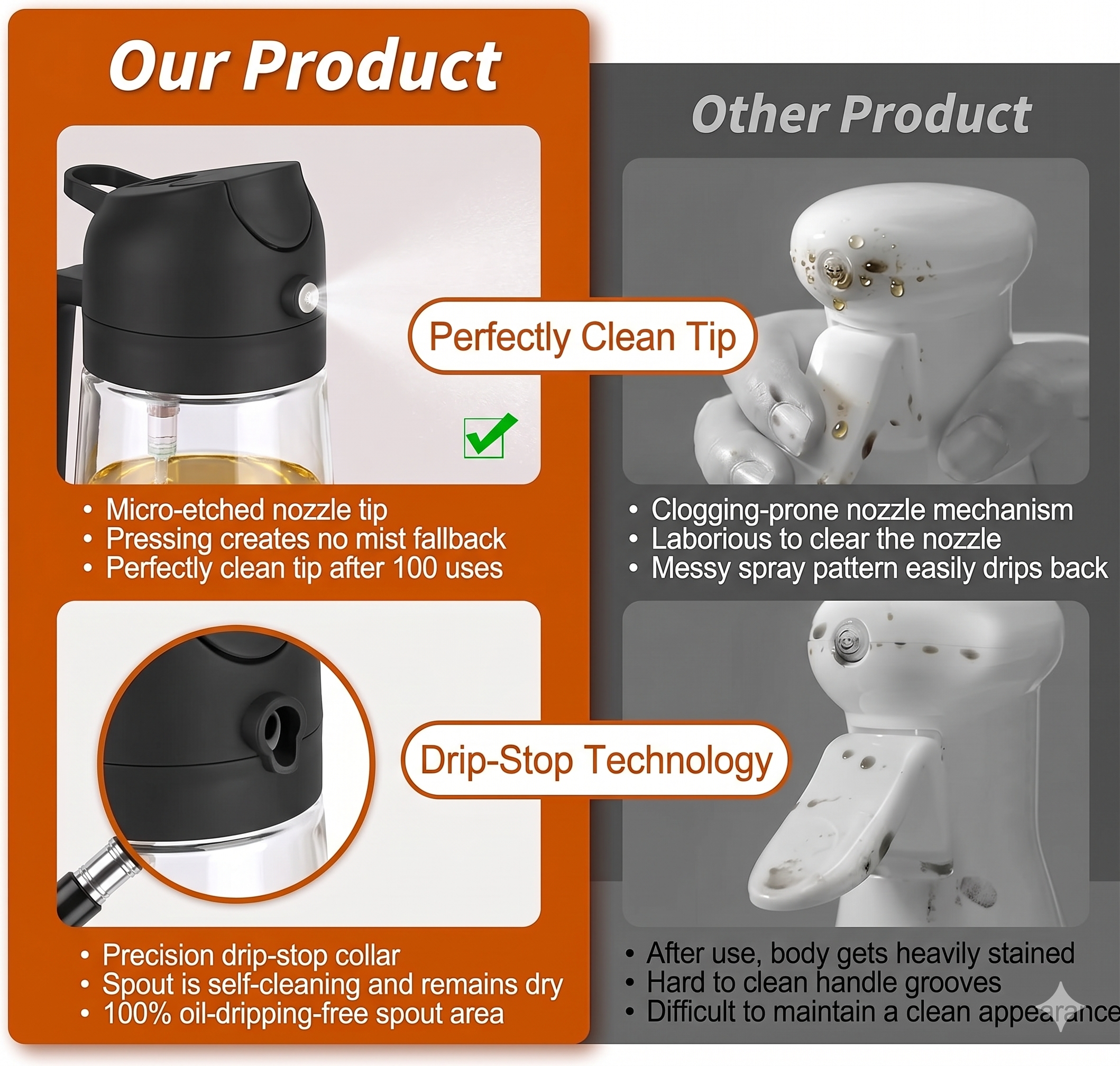 Healthy Cooking Oil Spray Bottle