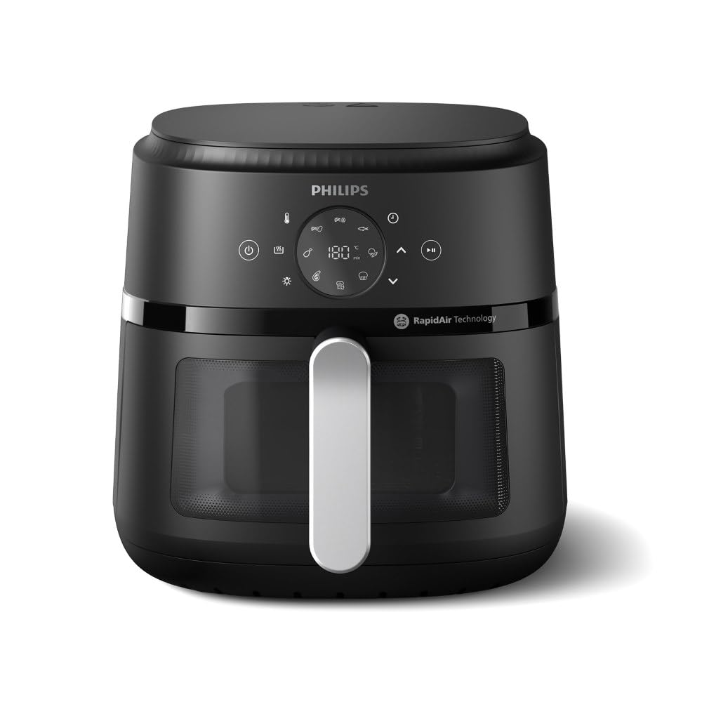 Philips Air Fryer 6.2L black design with touch panel