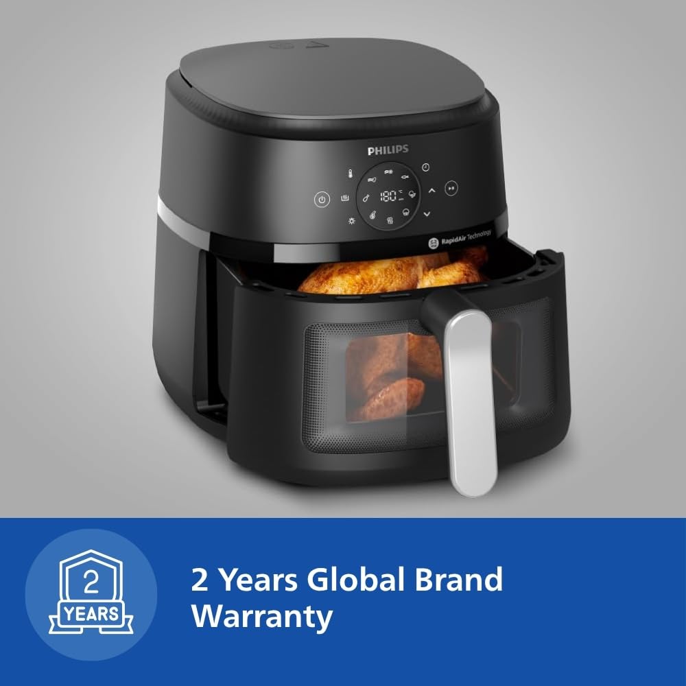Philips Air Fryer 6.2L black design with touch panel