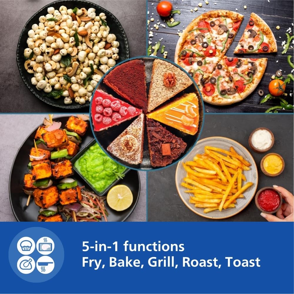 Philips Air Fryer 6.2L black design with touch panel
