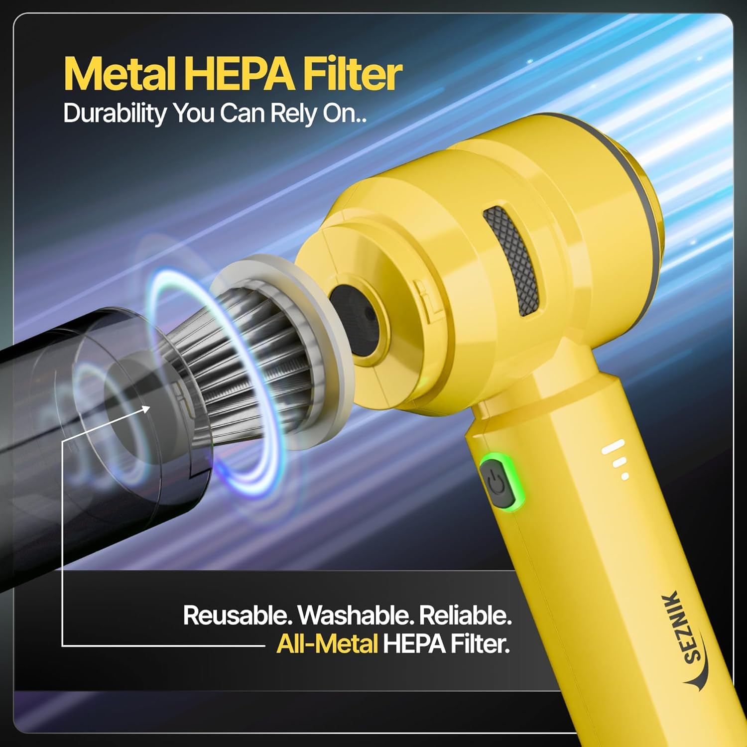 SEZNIK Cordless Vacuum Cleaner for home and car cleaning