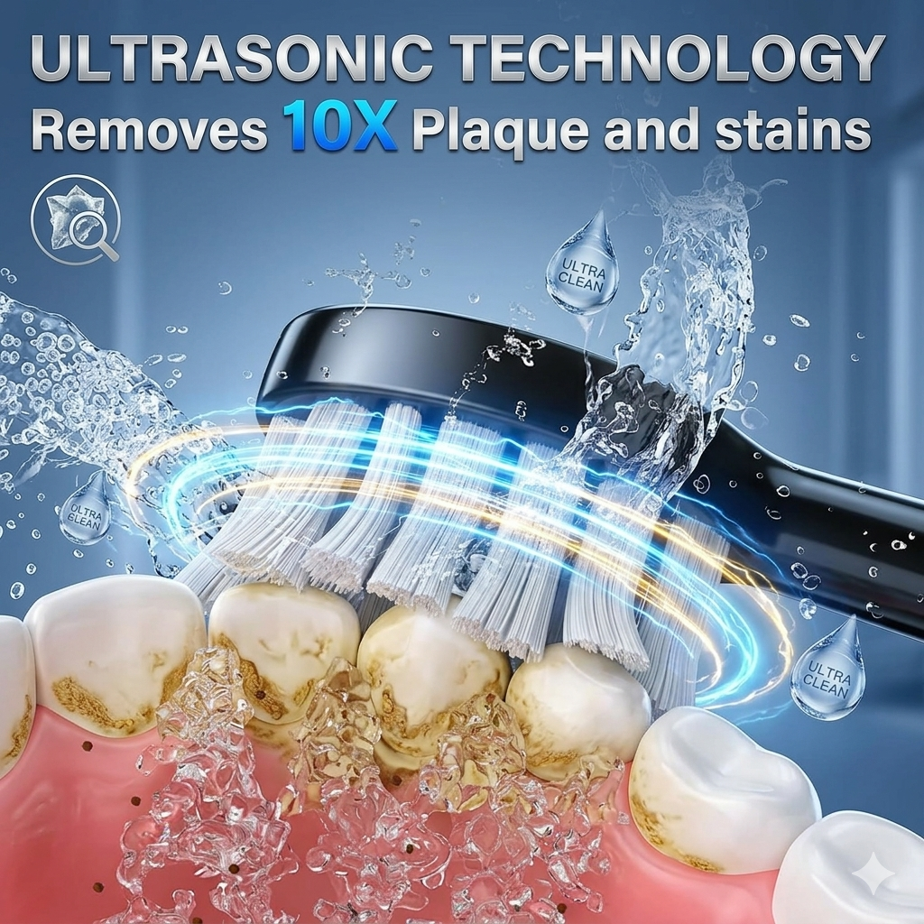 DR VAKU Sonicare Electric Toothbrush with 6 Modes & 60-Day Battery - Image 2