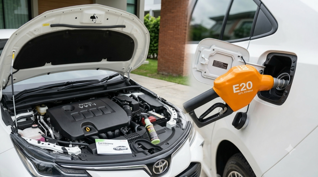 Best car accessories including E20 petrol engine care products, microfiber cloth, car cleaning kit, and interior accessories for petrol cars in India.