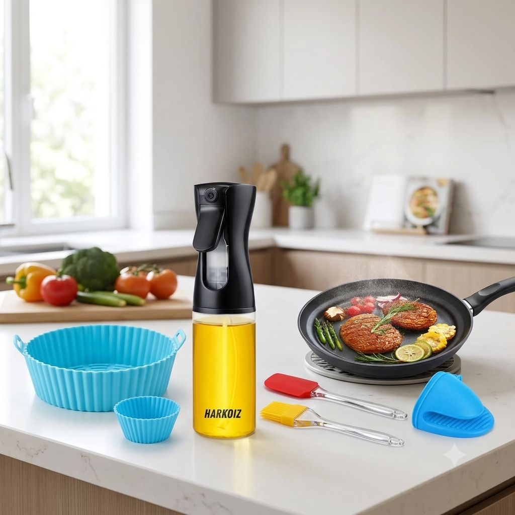 Reusable silicone liner placed inside an air fryer basket for healthier and mess-free cooking.